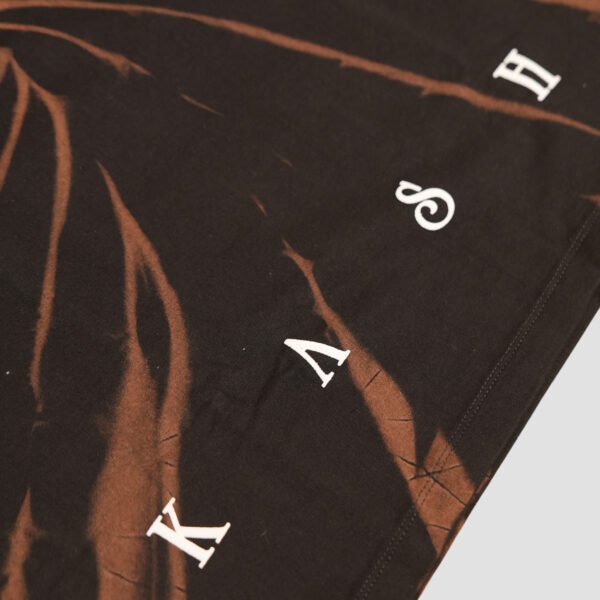 KASH Reconstruction Oversized Black Tie-Dye T-Shirt for Men & Women | Streetwear Graphic Tee | Heavyweight Cotton | Front & Back Print - Image 2