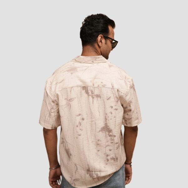 KASH Sand Beige Brushstroke Shirt – Subtle Nature-Inspired Casualwear - Image 6