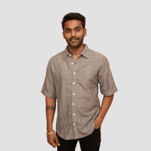 Charcoal Grey Relaxed Fit Lyocell Shirt for Men – KASH Casual Collared Shirt