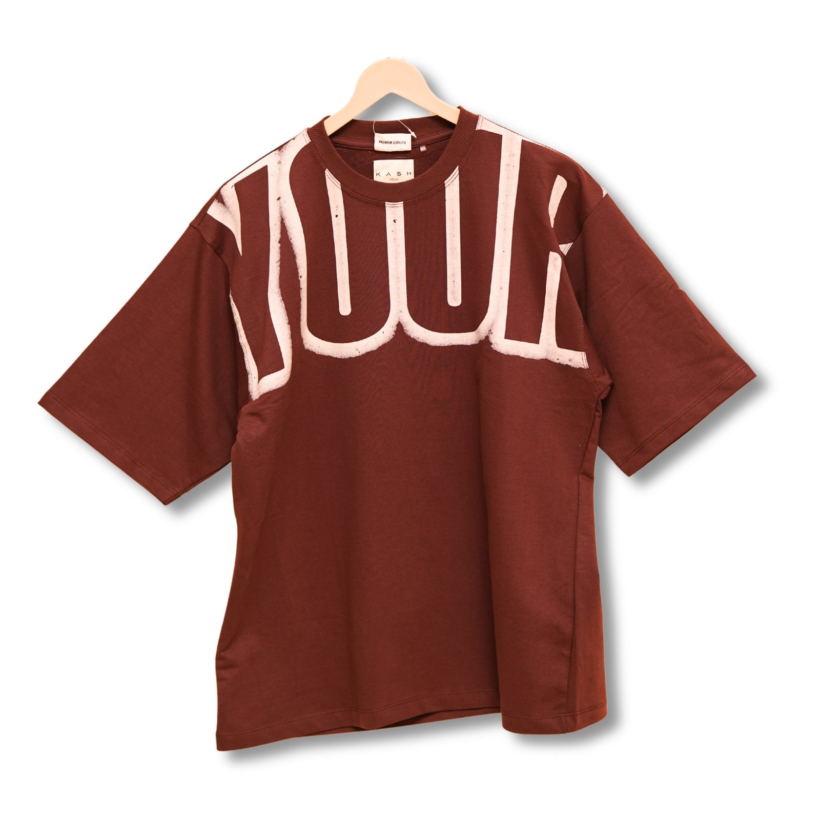 YOUR – Oversized Maroon Statement Tee