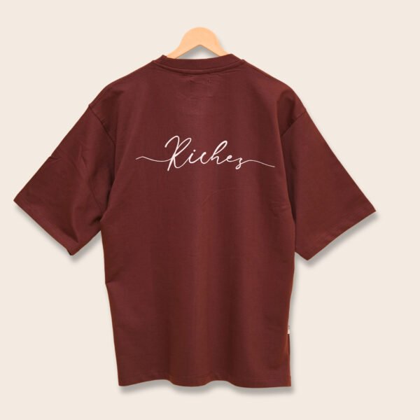 YOUR – Oversized Maroon Statement Tee - Image 3