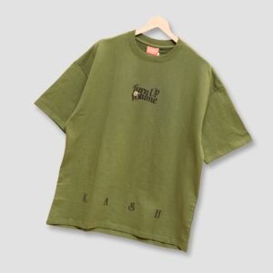 TURN UP – Olive Oversized Tee | 240 GSM
