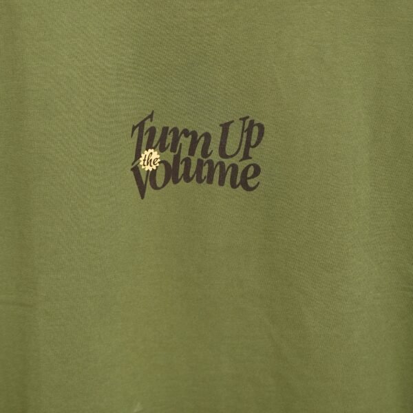 TURN UP – Olive Oversized Tee | 240 GSM - Image 3