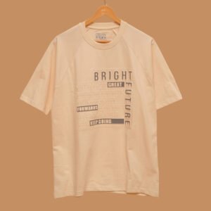 BRIGHT FUTURE – Cream Oversized Tee | 240 GSM