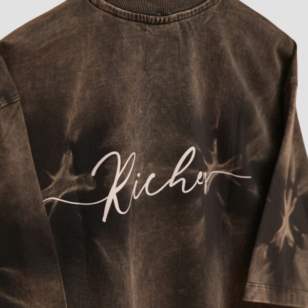 Acid Wash Luxe - Oversized Charcoal Tee by KASH | 240 GSM - Image 3
