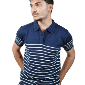 Navy Blue Knitted Polo – Club Collection by Kash